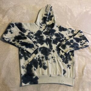 Neon‎ Riot Tie Dye Hoodie ACTUALLY Graphic Sweatshirt Medium Streetwear Workout